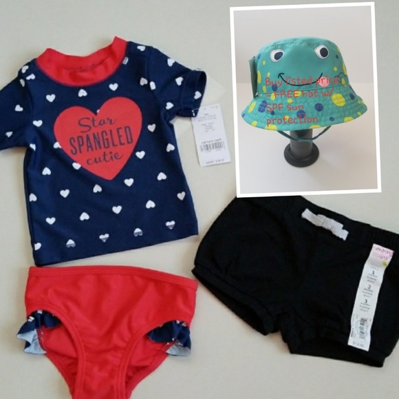 Carter's Other - NWT FREE Sun Hat Baby Swim Set Bundle